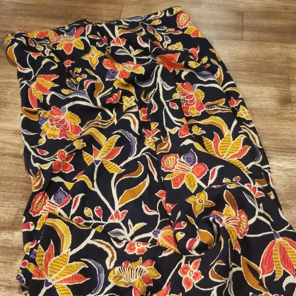 Earthy Floral Long Flowy Skirt - midi / maxi